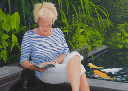 Jolande bij de vijver