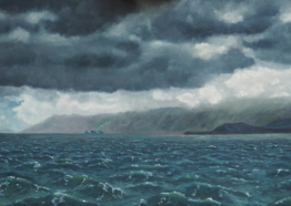 Vertrek bij buiig weer